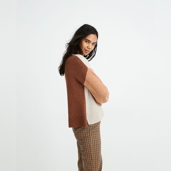 Madewell Colorblock Payton Pullover Sweater in Coziest Yarn - Picture 3 of 6